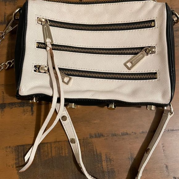 Rebecca Minkoff Mini 5 Zip Leather Crossbody Bag Black One Size Women's - Picture 14 of 14